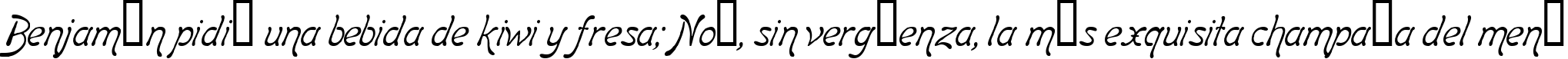 Пример написания шрифтом Boomerang Italic текста на испанском Пример написания шрифтом Boomerang Italic текста на испанском