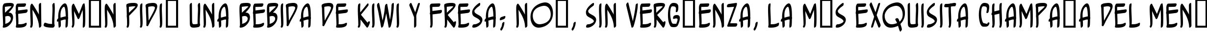 Пример написания шрифтом BottleRocket BB текста на испанском Пример написания шрифтом BottleRocket BB текста на испанском