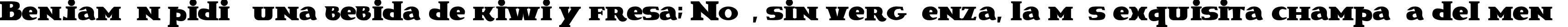 Пример написания шрифтом Brava текста на испанском Пример написания шрифтом Brava текста на испанском
