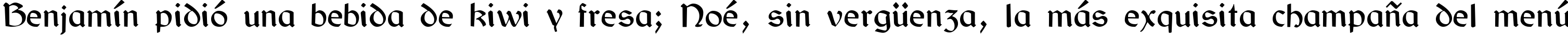 Пример написания шрифтом Bretagne Gaelic текста на испанском Пример написания шрифтом Bretagne Gaelic текста на испанском