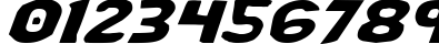 Пример написания цифр шрифтом Bronic Expanded Italic