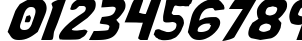 Пример написания цифр шрифтом Bronic Italic