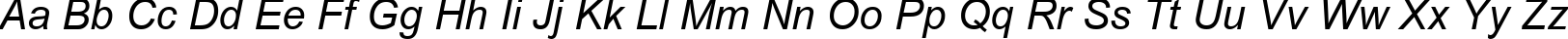 Пример написания английского алфавита шрифтом Browallia New Italic Пример написания английского алфавита шрифтом Browallia New Italic