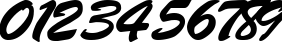 Пример написания цифр шрифтом BrushScript Cyrillic