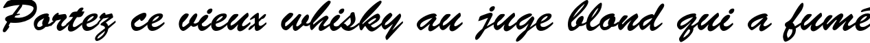 Пример написания шрифтом BrushScriptStd текста на французском