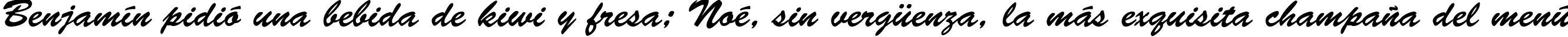 Пример написания шрифтом BrushScriptStd текста на испанском
