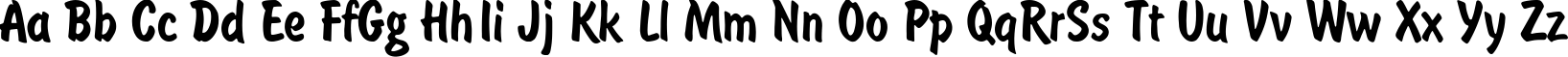 Пример написания английского алфавита шрифтом BrushType-SemiBold