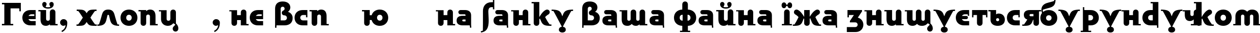 Пример написания шрифтом Bublik Black текста на украинском