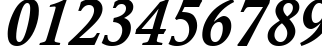 Пример написания цифр шрифтом Calisto MT Bold Italic