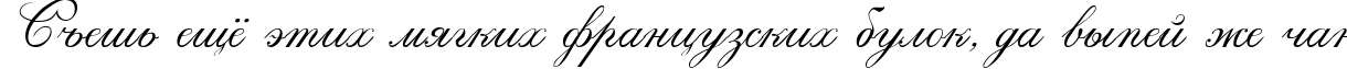 Пример написания шрифтом Calligraphia One текста на русском