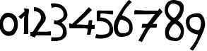 Пример написания цифр шрифтом Calvin and Hobbes Normal