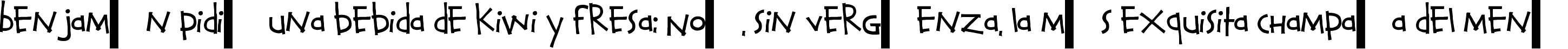 Пример написания шрифтом Calvin and Hobbes Normal текста на испанском