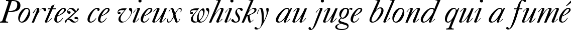 Пример написания шрифтом Caslon 540 Italic BT текста на французском