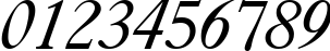Пример написания цифр шрифтом Caslon 540 Italic BT