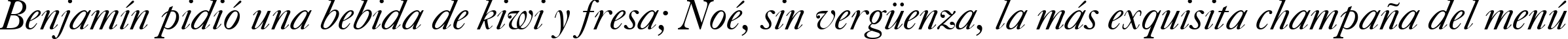 Пример написания шрифтом Caslon 540 Italic BT текста на испанском