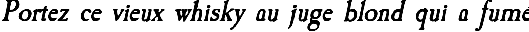 Пример написания шрифтом Caslon Antique Bold Italic текста на французском