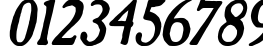Пример написания цифр шрифтом Caslon Antique Bold Italic