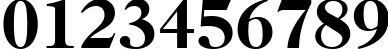 Пример написания цифр шрифтом Caslon Old Face Heavy BT