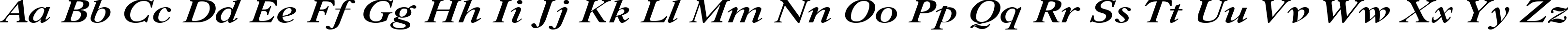 Пример написания английского алфавита шрифтом CaslonCTT Bold Italic