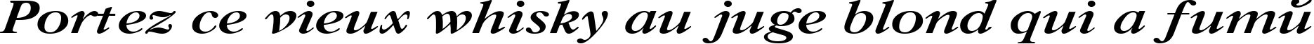 Пример написания шрифтом CaslonCTT Bold Italic текста на французском