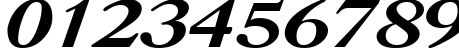 Пример написания цифр шрифтом CaslonCTT Bold Italic