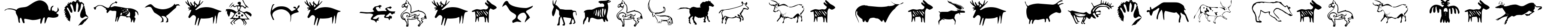 Пример написания шрифтом CavePaintingDingbats текста на французском