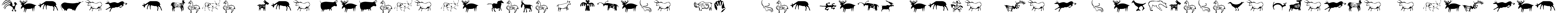 Пример написания шрифтом CavePaintingDingbats текста на испанском