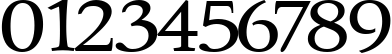 Пример написания цифр шрифтом Celtic Garamond the 2nd