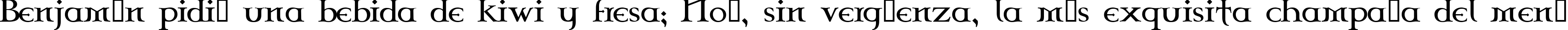 Пример написания шрифтом Celtic Garamond the 2nd текста на испанском