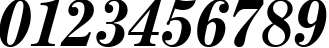 Пример написания цифр шрифтом Century Expanded Bold Italic BT