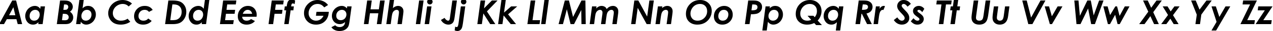 Пример написания английского алфавита шрифтом Century Gothic Bold Italic