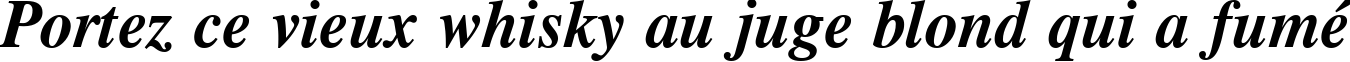 Пример написания шрифтом CG Times Bold Italic текста на французском