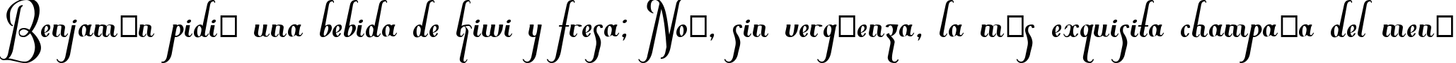 Пример написания шрифтом Chancera текста на испанском