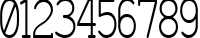 Пример написания цифр шрифтом Charrington Narrow
