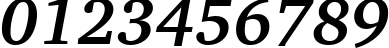 Пример написания цифр шрифтом Charter Bold Italic BT