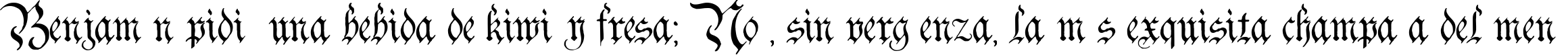 Пример написания шрифтом Charterwell текста на испанском