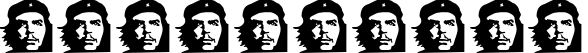 Пример написания цифр шрифтом CHE LIVES!