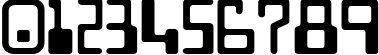 Пример написания цифр шрифтом Checkbook