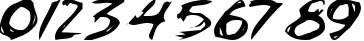 Пример написания цифр шрифтом ChickenScratch AOE