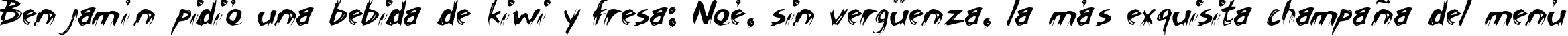 Пример написания шрифтом ChickenScratch AOE текста на испанском