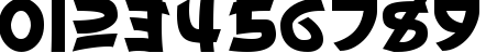 Пример написания цифр шрифтом Chinyen Пример написания цифр шрифтом Chinyen