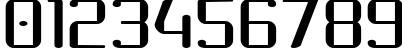 Пример написания цифр шрифтом Choktoff