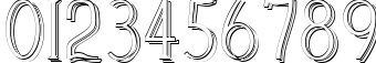 Пример написания цифр шрифтом Cleaver's_Juvenia_Raised