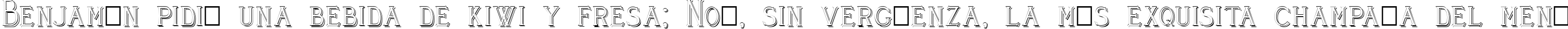 Пример написания шрифтом Cleaver's_Juvenia_Raised текста на испанском