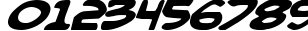 Пример написания цифр шрифтом Comic Book Commando Bold Italic