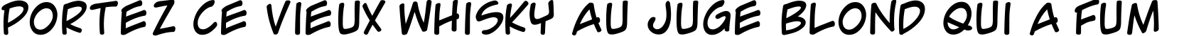 Пример написания шрифтом Comic Geek текста на французском Пример написания шрифтом Comic Geek текста на французском