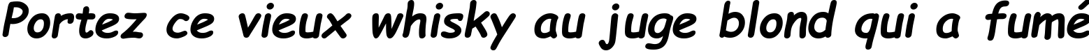 Пример написания шрифтом Comic Sans MS Bold Italic текста на французском Пример написания шрифтом Comic Sans MS Bold Italic текста на французском