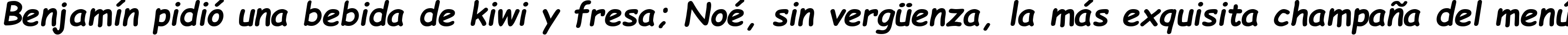 Пример написания шрифтом Comic Sans MS Bold Italic текста на испанском Пример написания шрифтом Comic Sans MS Bold Italic текста на испанском