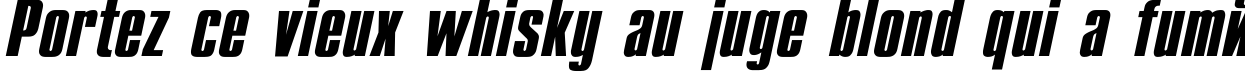Пример написания шрифтом Compact Bold Italic текста на французском