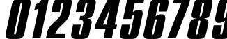 Пример написания цифр шрифтом Compact Bold Italic